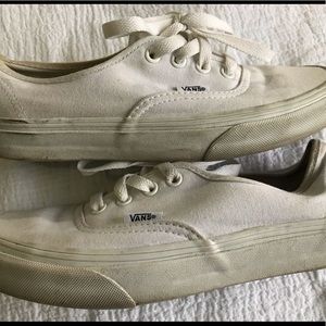 Vans White Skate Lows